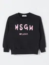 Msgm Logo-print Cotton Sweatshirt In Schwarz 1