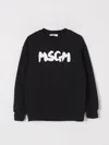 Msgm Kids' Logo-print Cotton Sweatshirt In Black