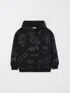 Msgm Hoodie Boy In Black