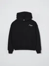 Msgm Logo-embroidered Hoodie In Black