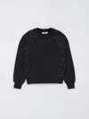 Msgm Black Sweatshirt For Girl With Stunds In Black