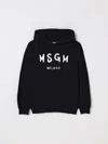 Msgm Logo-print Hooded Top In Animal Print