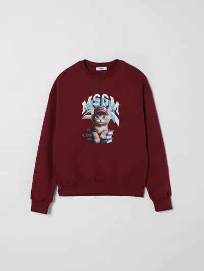 MSGM SWEATER MSGM KIDS KIDS COLOR BURGUNDY,437969050