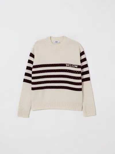 Msgm Sweater  Kids Kids Color Burgundy In Animal Print