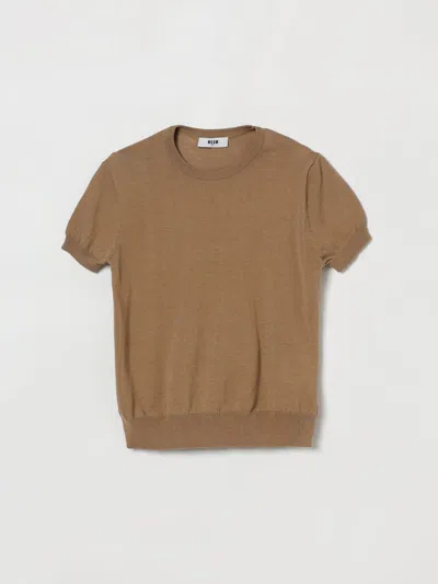 Msgm T-shirt Kids  Kids In Brown
