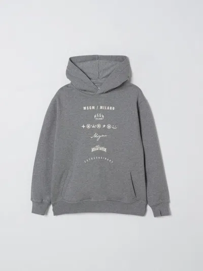 Msgm Sweater  Kids Kids Color Grey In Animal Print