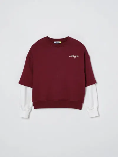 Msgm Sweater  Kids Kids Color Red In Burgundy