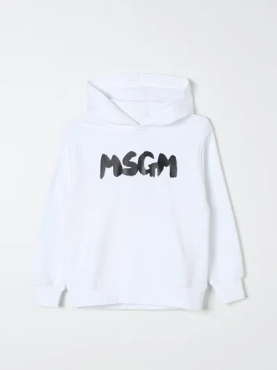 Shop Msgm Sweater  Kids Kids Color White In Weiss