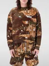 Msgm Paint-splatter Cotton Sweatshirt In Camouflage