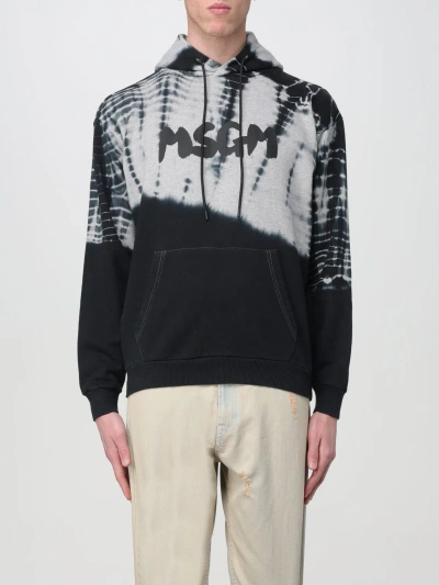 Msgm Man Sweatshirt Grey Size Xl Cotton