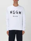 Msgm Logo Sweatshirt In White