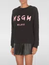 Msgm Logo-printed Long-sleeved T-shirt In Schwarz