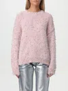 Msgm Metallic-threading Sweater In Pink
