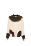 Msgm Abstract-print Knitted Jumper In Multicolour