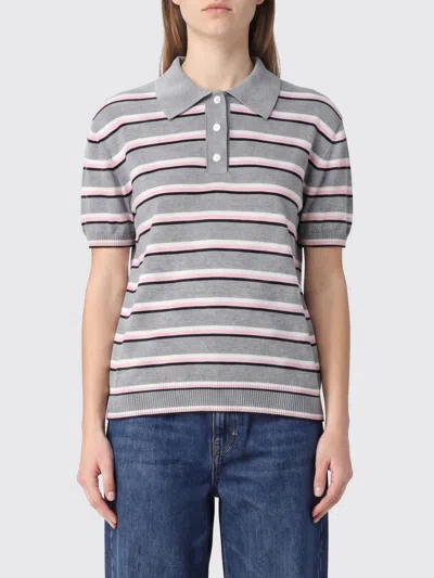 Msgm T-shirt Woman In Gray