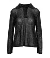 Msgm Woman Sweater Black Size Xl Polyester In Black