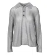 Msgm Woman Sweater Grey Size L Polyester In Gray