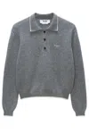 Msgm Logo-embroidered Sweater In Grigio
