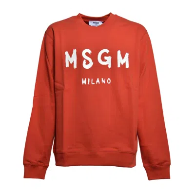 Msgm Sweaters In Orange