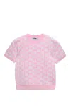 Msgm Patterned T-shirt In Pink