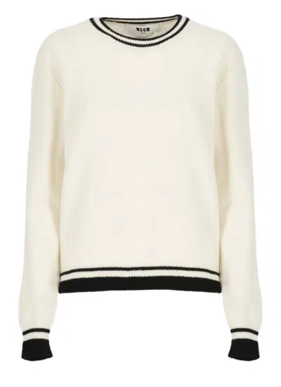 MSGM MSGM SWEATERS WHITE