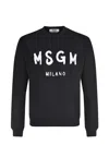 Msgm Logo-printed Crewneck Sweatshirt In Black
