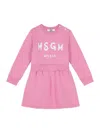 Msgm Sweatshirt Dress In Pink