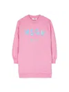 Msgm Sweatshirt Dress In Pink