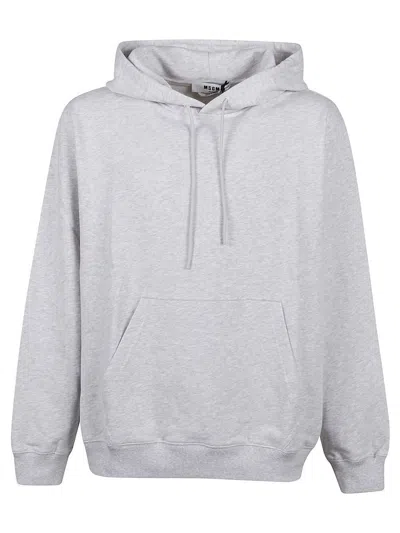 Msgm Oversized Maxilogo Sweatshirt In Grey