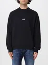 Msgm Logo Crew-neck Sweatshirt In Black