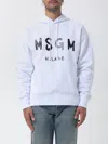 Msgm Cotton Sweatshirt In White