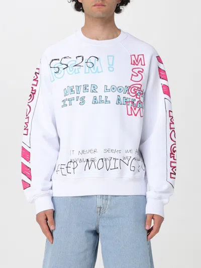 Msgm Sweatshirt Men In White