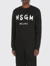 Msgm Logo Print Cotton Sweatshirt