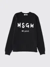 Msgm Sweatshirt With Logo In Black