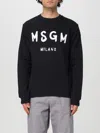 Msgm Black Sweashirt For Kids With Logo In Schwarz
