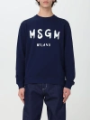 Msgm Logo-print Sweatshirt In Blue