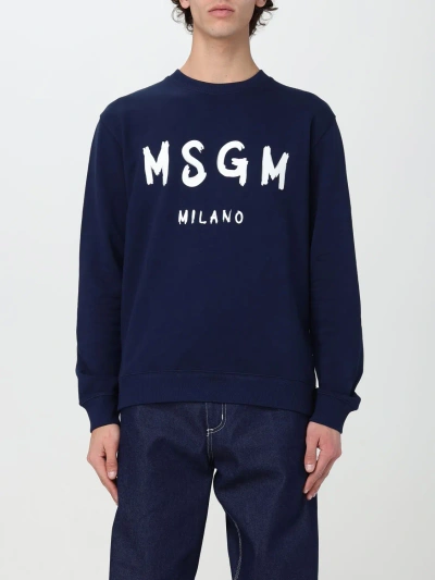 Msgm Sweatshirt  Men Color Blue