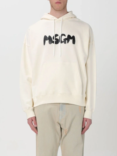 Msgm Sweatshirt  Men Color Yellow Cream In Yellow Cream