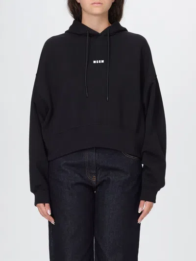 MSGM SWEATSHIRT MSGM WOMAN COLOR BLACK,H35016002