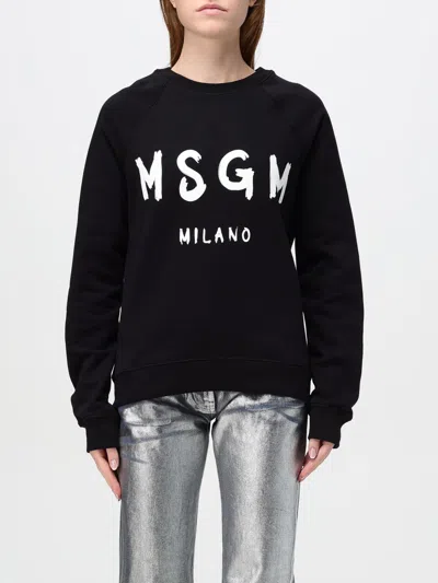 MSGM SWEATSHIRT MSGM WOMAN COLOR BLACK,F94262002