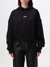 Msgm Small Logo Cropped Sweatshirt In Schwarz
