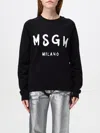 Msgm Relaxed-fit Sweatshirt With Raglan Sleeves In Schwarz