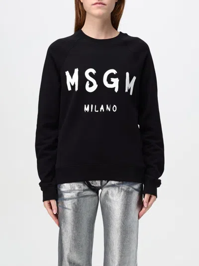 MSGM SWEATSHIRT MSGM WOMAN COLOR BLACK,F94266002