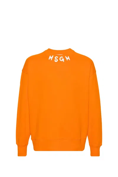 Msgm Sweatshirt In Orange