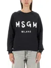 Msgm Relaxed-fit Sweatshirt With Raglan Sleeves In Black
