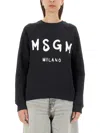 Msgm Relaxed-fit Sweatshirt With Raglan Sleeves In Black
