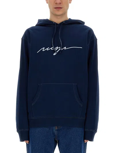 MSGM MSGM SWEATSHIRT WITH CURSIVE LOGO