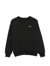 Msgm Sweatshirt With Embroidered Logo In Black