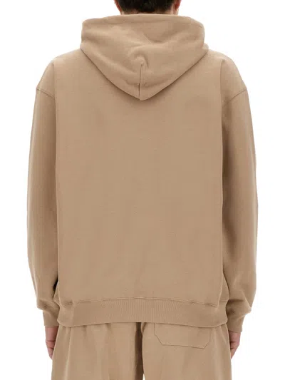 Msgm Sweatshirt With Logo In Brown