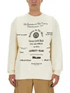 Msgm Logo Crew Neck Sweatshirt In Neutral